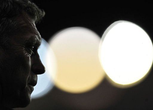 Everton's Scottish manager David Moyes looks on at St.Mary's Stadium in Southampton, on January 21, 2013